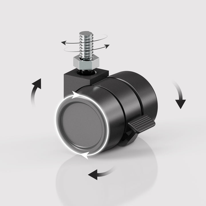 M8 Threaded Lockable Caster Wheels for Standing Desks