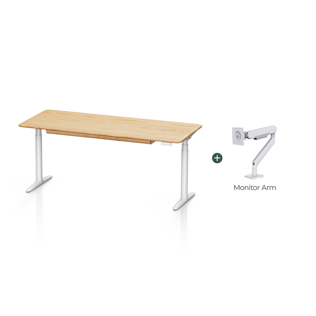 Atom Pro Ash Solid Wood Home Office Stand Up Desk