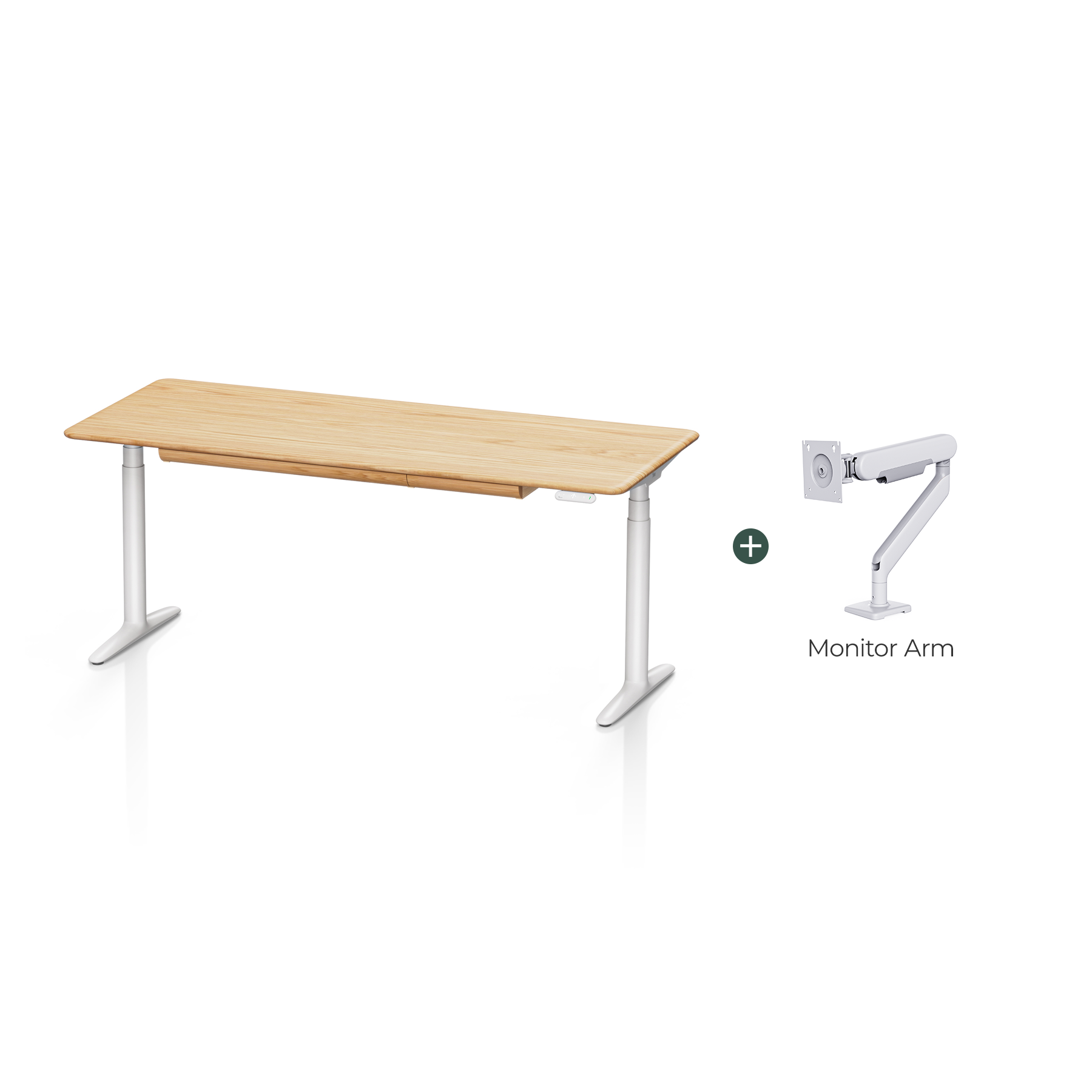 Atom Pro Ash Solid Wood Home Office Stand Up Desk