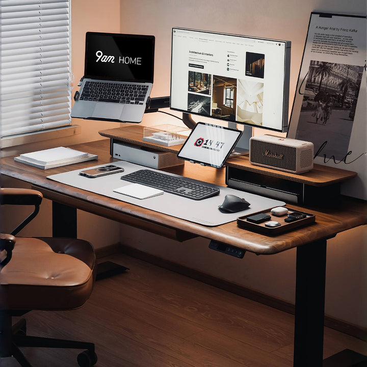 Pesk Pro Hardwood Home Office Electric Standing Desk