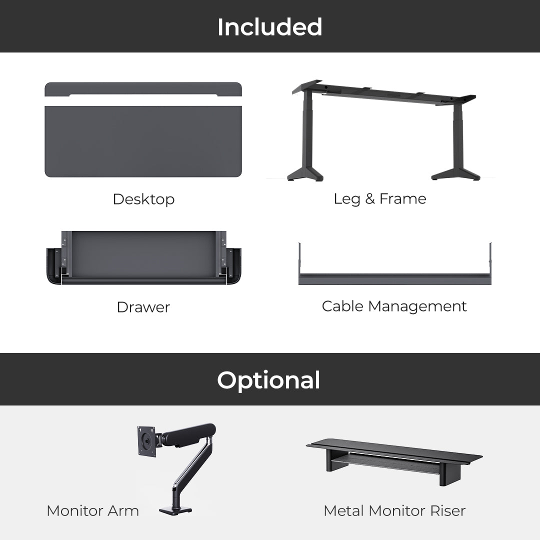 Raven Modular Dual Motors Gaming Electric Sit Stand Desk