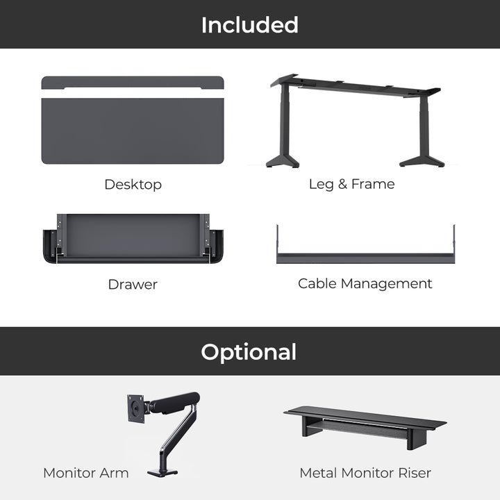 Raven Modular Dual Motors Gaming Electric Sit Stand Desk