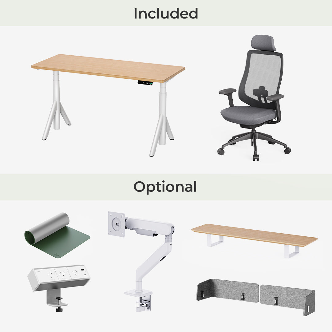 Robin Pro Standing Desk and Ergonomic Chair Set