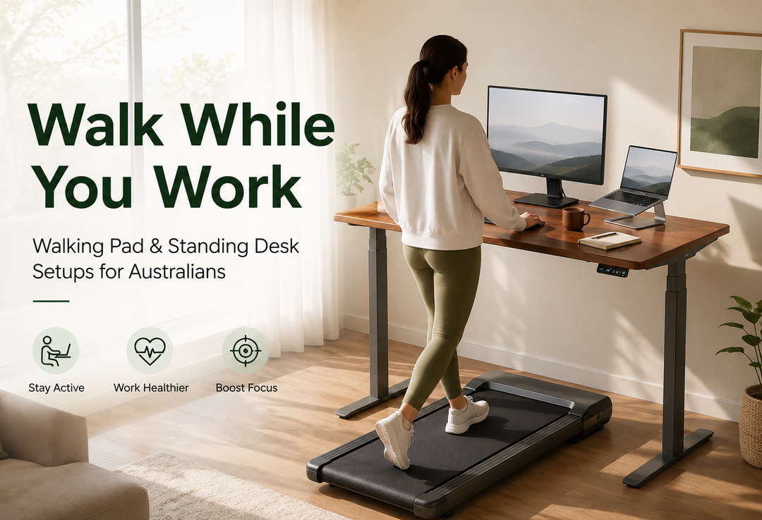 9amHome walking pad standing desk setup