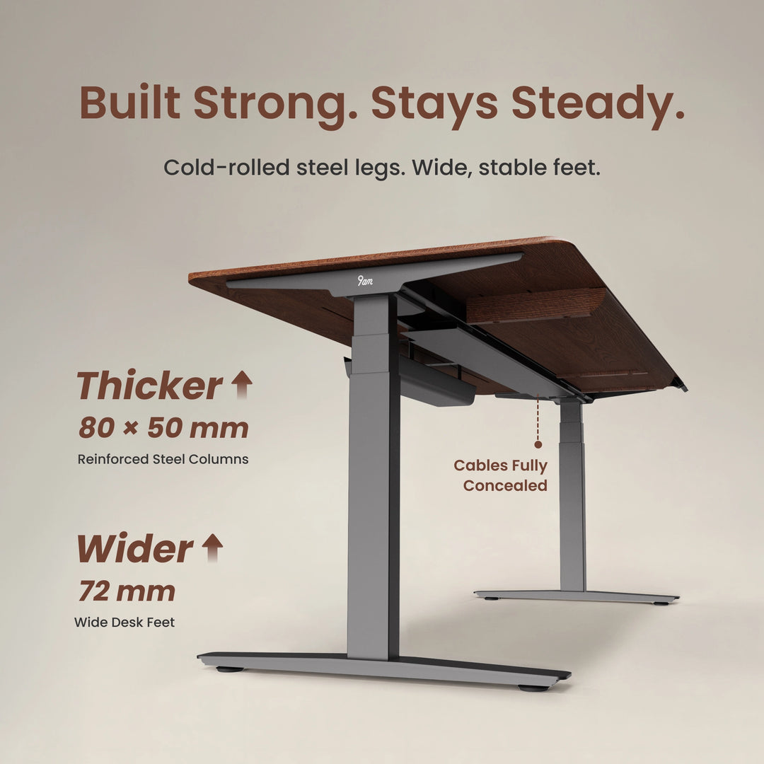 Pesk Pro Hardwood Home Office Electric Standing Desk