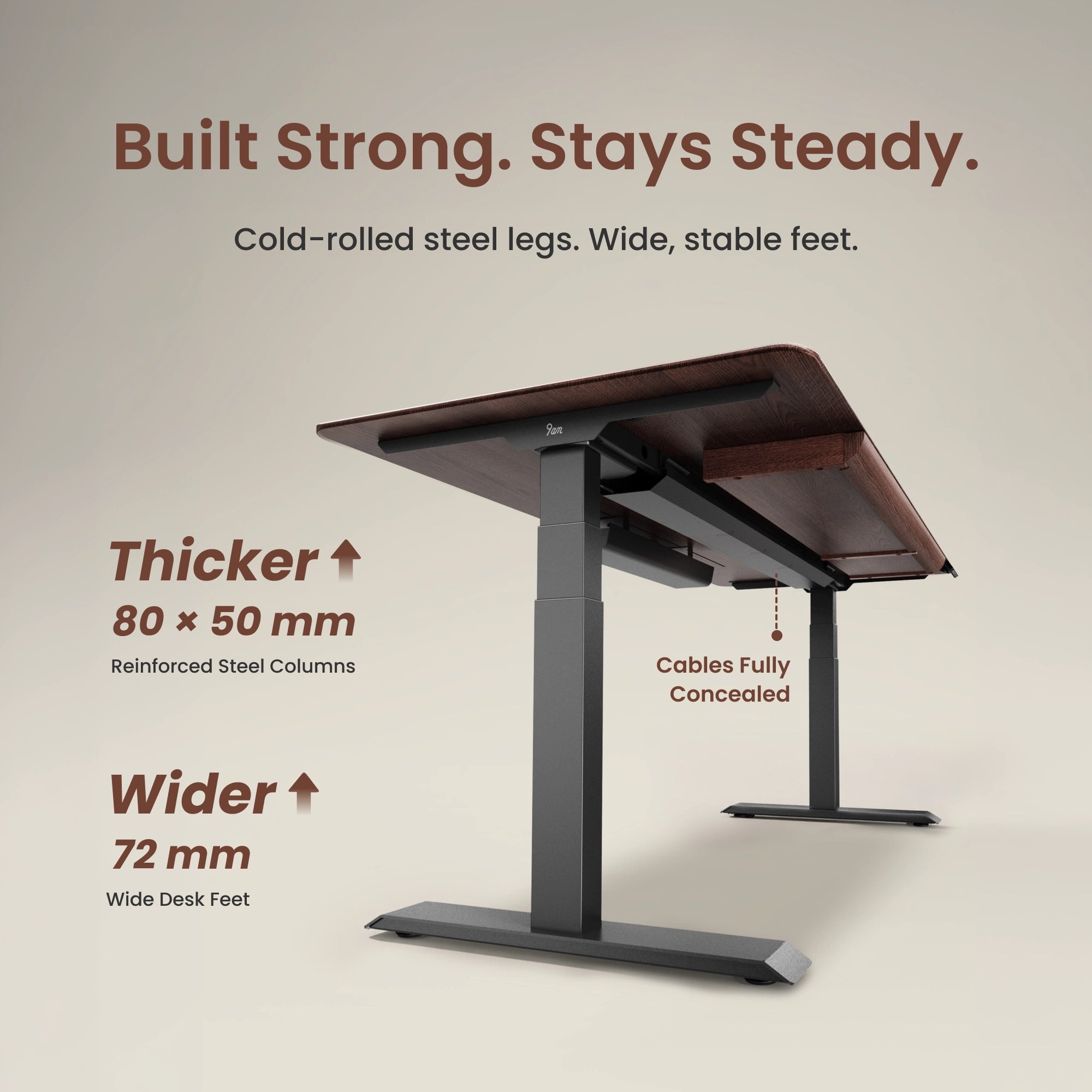 Pesk Pro Hardwood Home Office Electric Standing Desk