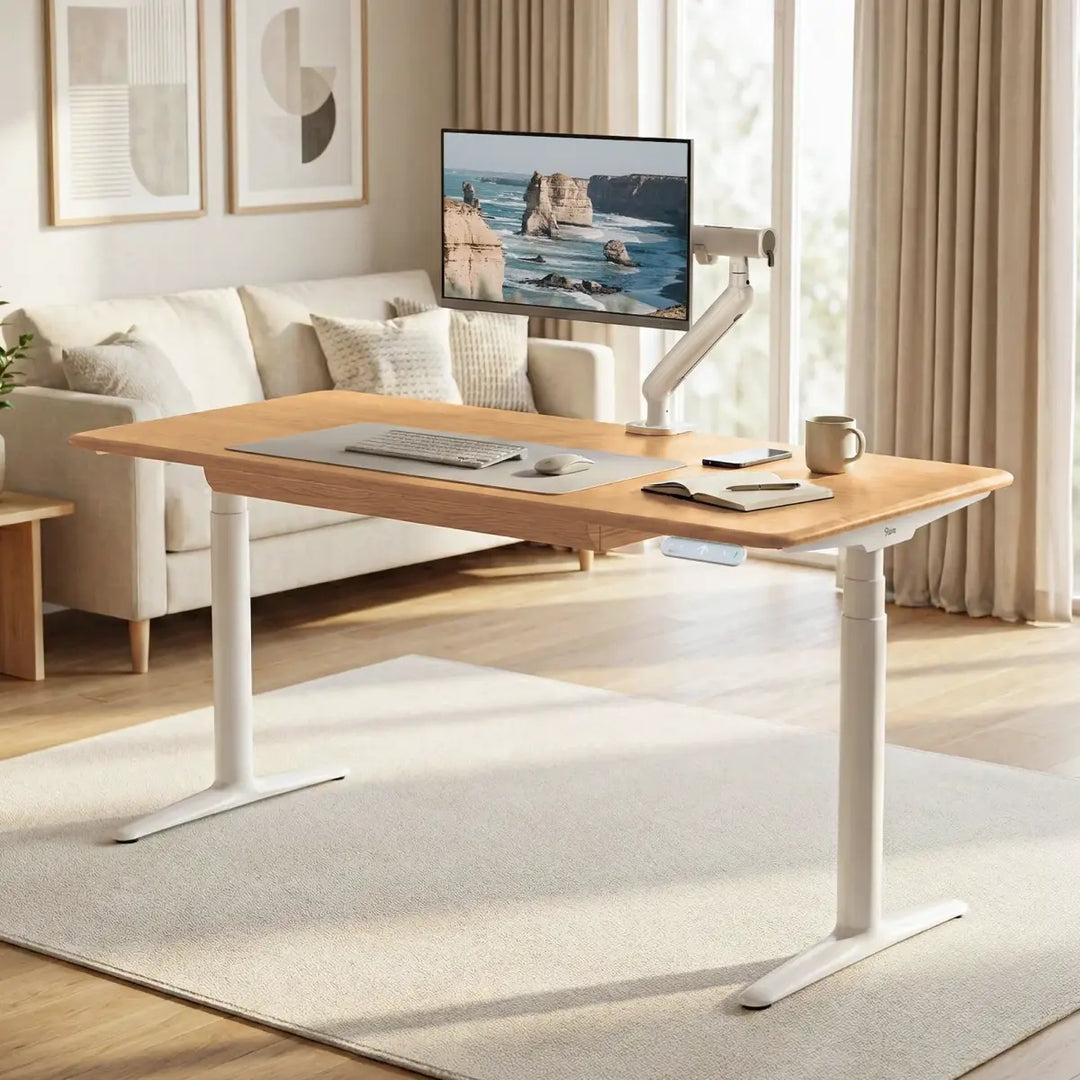 Atom Pro Ash Hardwood Home Office Stand Up Desk
