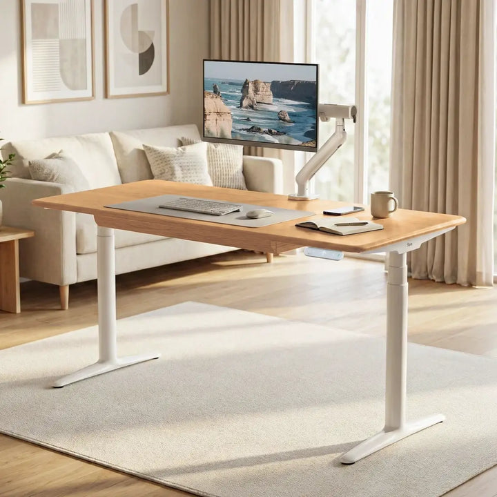 Atom Pro Ash Hardwood Home Office Stand Up Desk