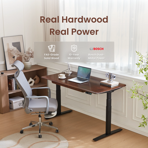 Pesk Pro Hardwood Home Office Electric Standing Desk