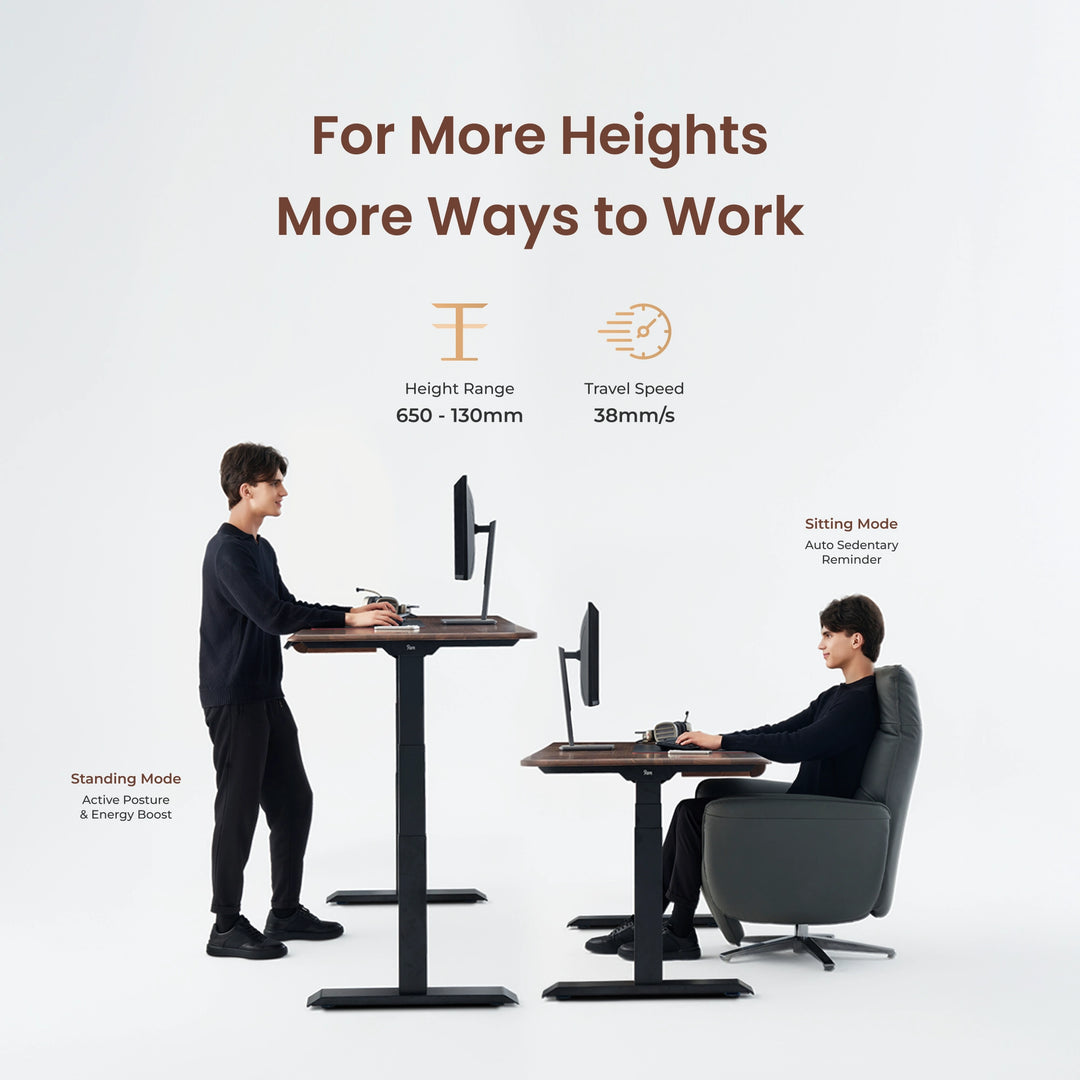Pesk Pro Hardwood Home Office Electric Standing Desk