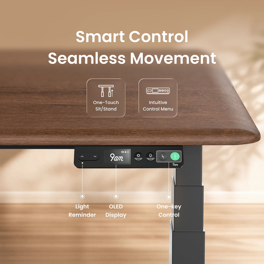 Pesk Pro Hardwood Home Office Electric Standing Desk