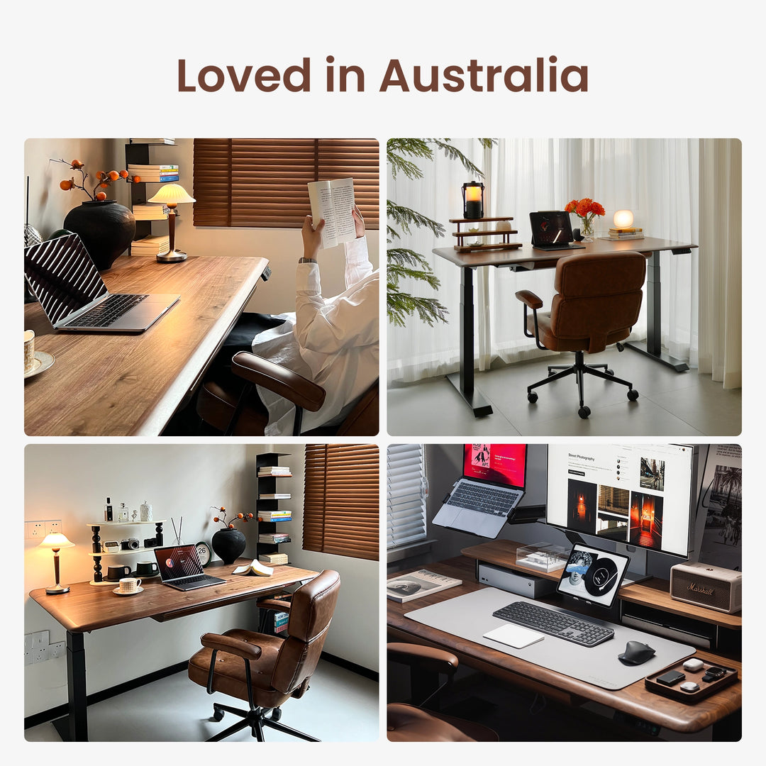 Pesk Pro Hardwood Home Office Electric Standing Desk