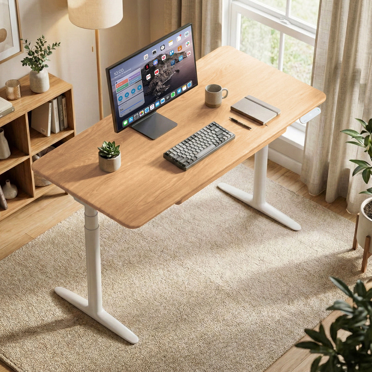 Atom Pro Ash Hardwood Home Office Stand Up Desk