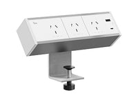 Desk Clamp Power Board Strip 3 GPO 1 USB A 1 Type C