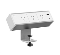 Desk Clamp Power Board Strip 3 GPO 1 USB A 1 Type C