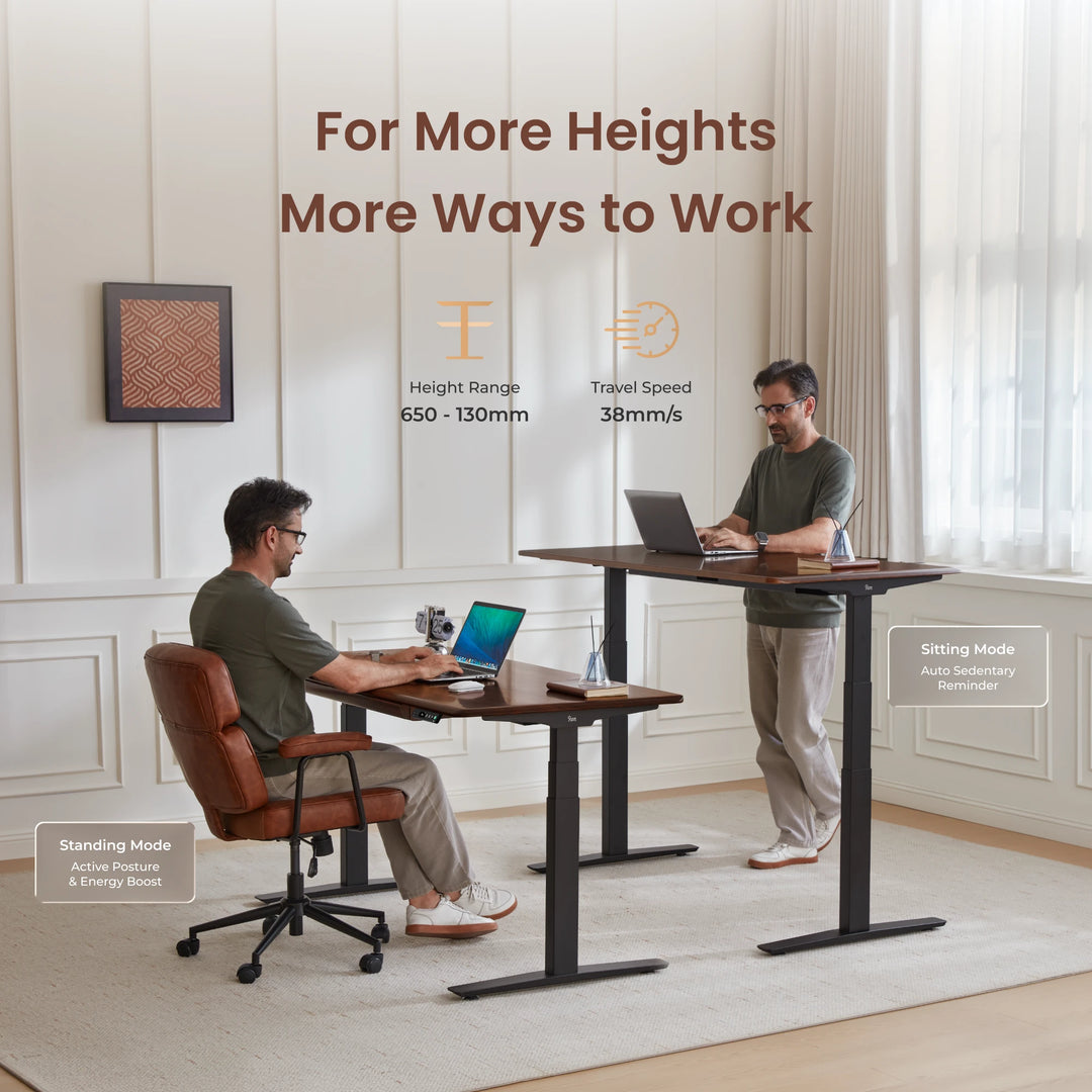 Pesk Pro Hardwood Home Office Electric Standing Desk