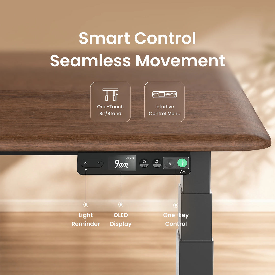 Pesk Pro Hardwood Home Office Electric Standing Desk