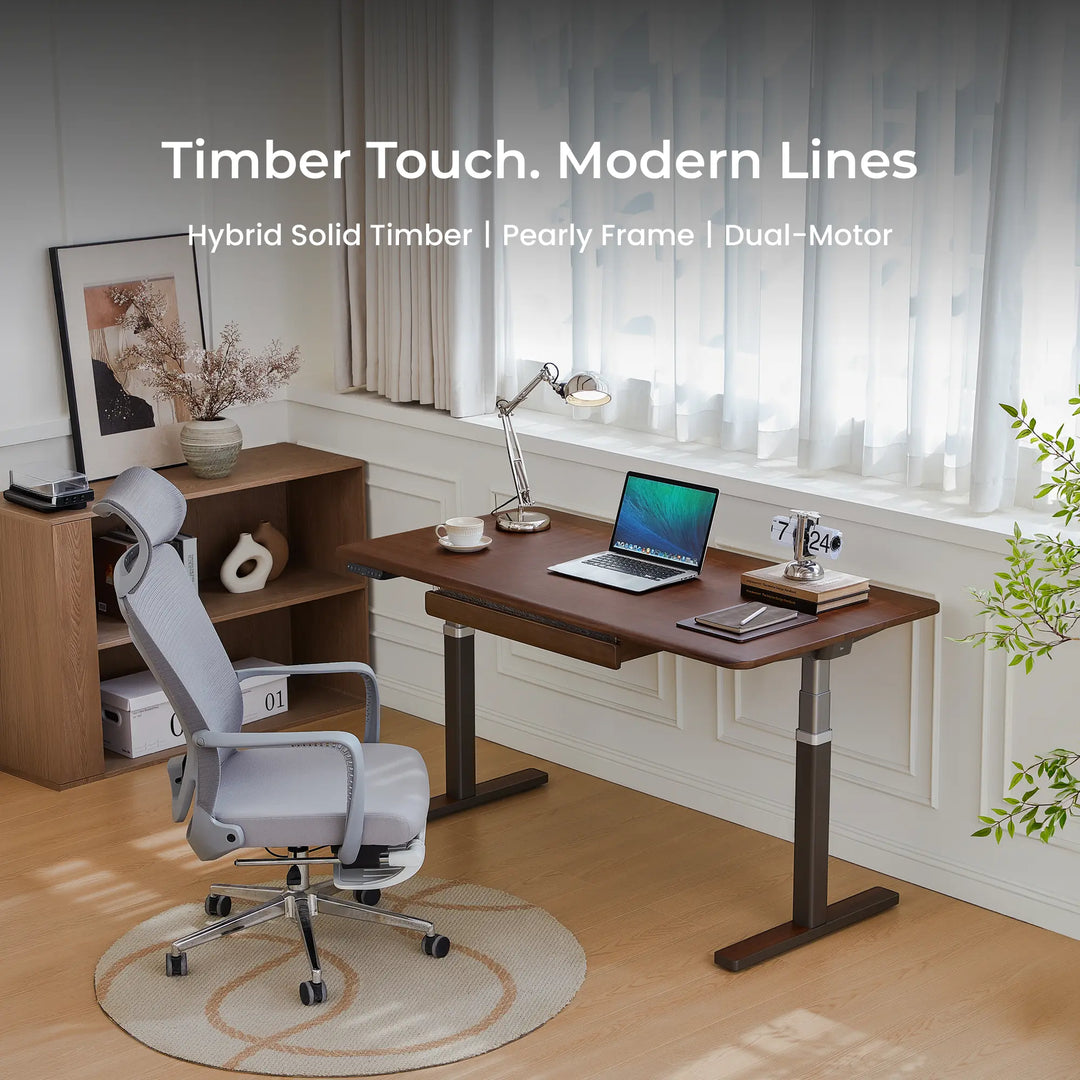 Arco Hardwood Veneer Electric Standing Desk