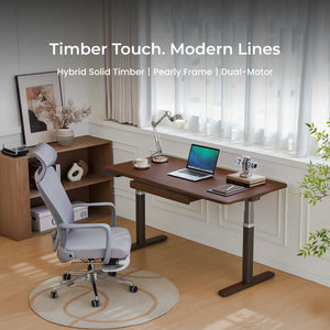 Arco Hardwood Veneer Electric Standing Desk