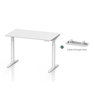 sit stand desk Australia with cable management