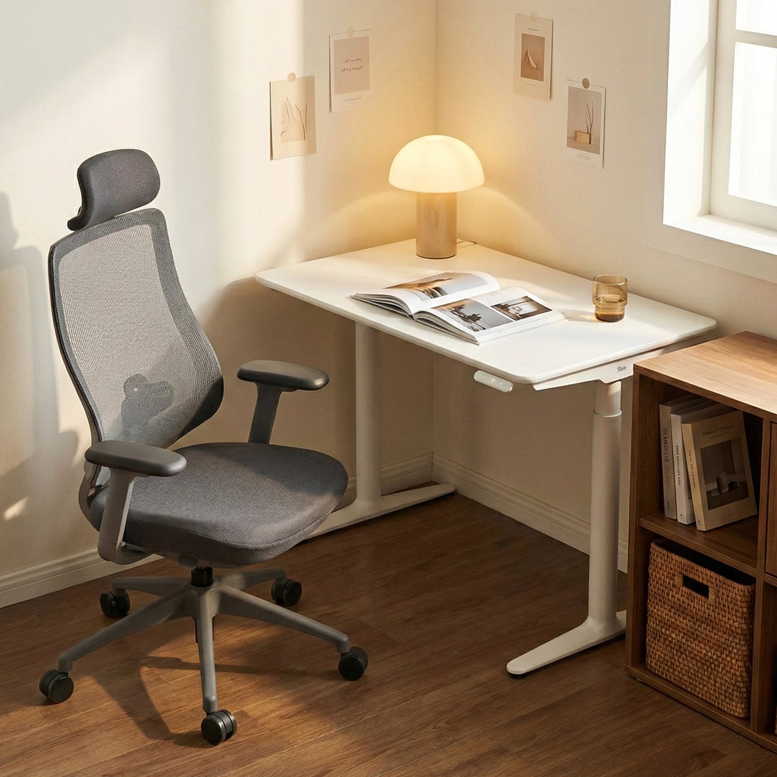 Atom Electric Standing Desk And Newton Ergonomic Chair Setup