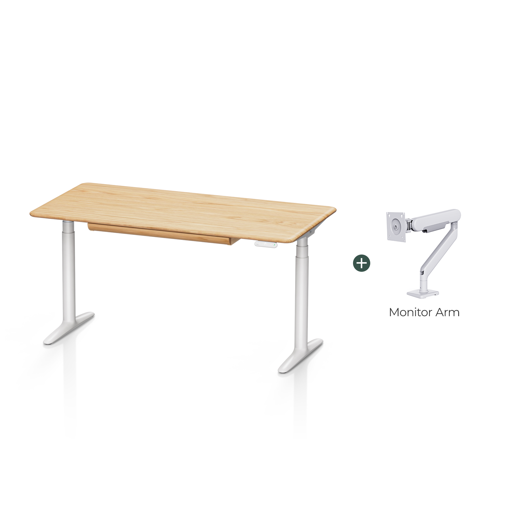 Atom Pro Ash Solid Wood Home Office Stand Up Desk