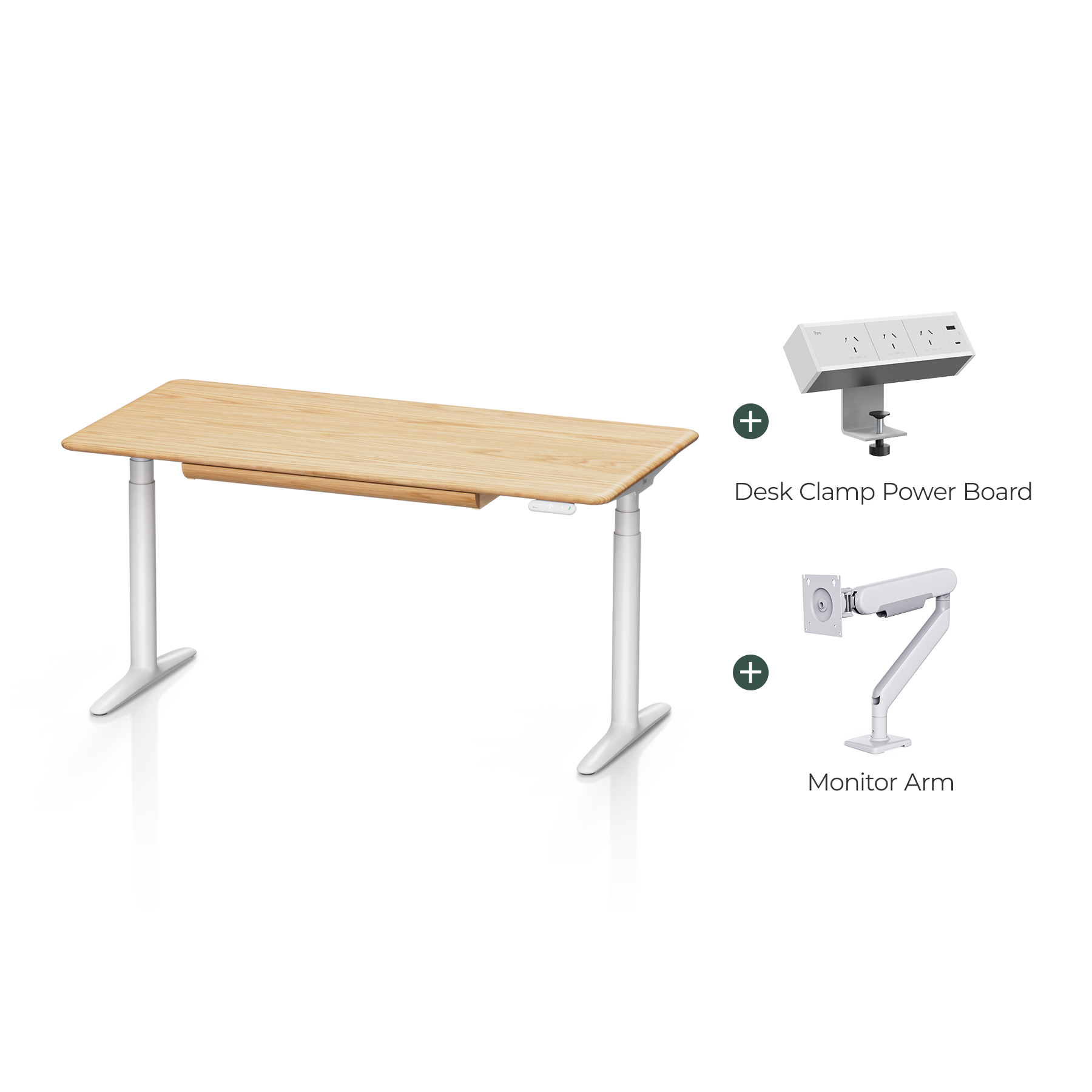 Atom Pro Ash Solid Wood Home Office Stand Up Desk