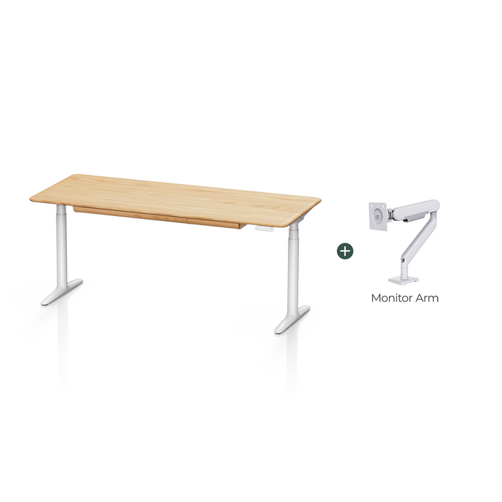 Atom Pro Ash Solid Wood Home Office Stand Up Desk