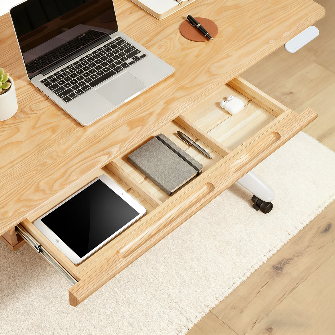 Atom Pro Ash Solid Wood Home Office Stand Up Desk