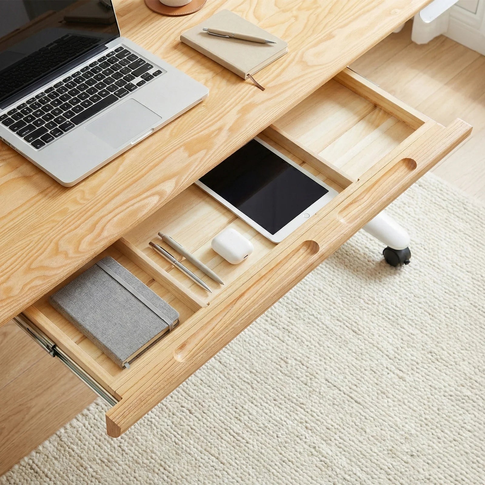 Atom Pro Ash Hardwood Home Office Stand Up Desk