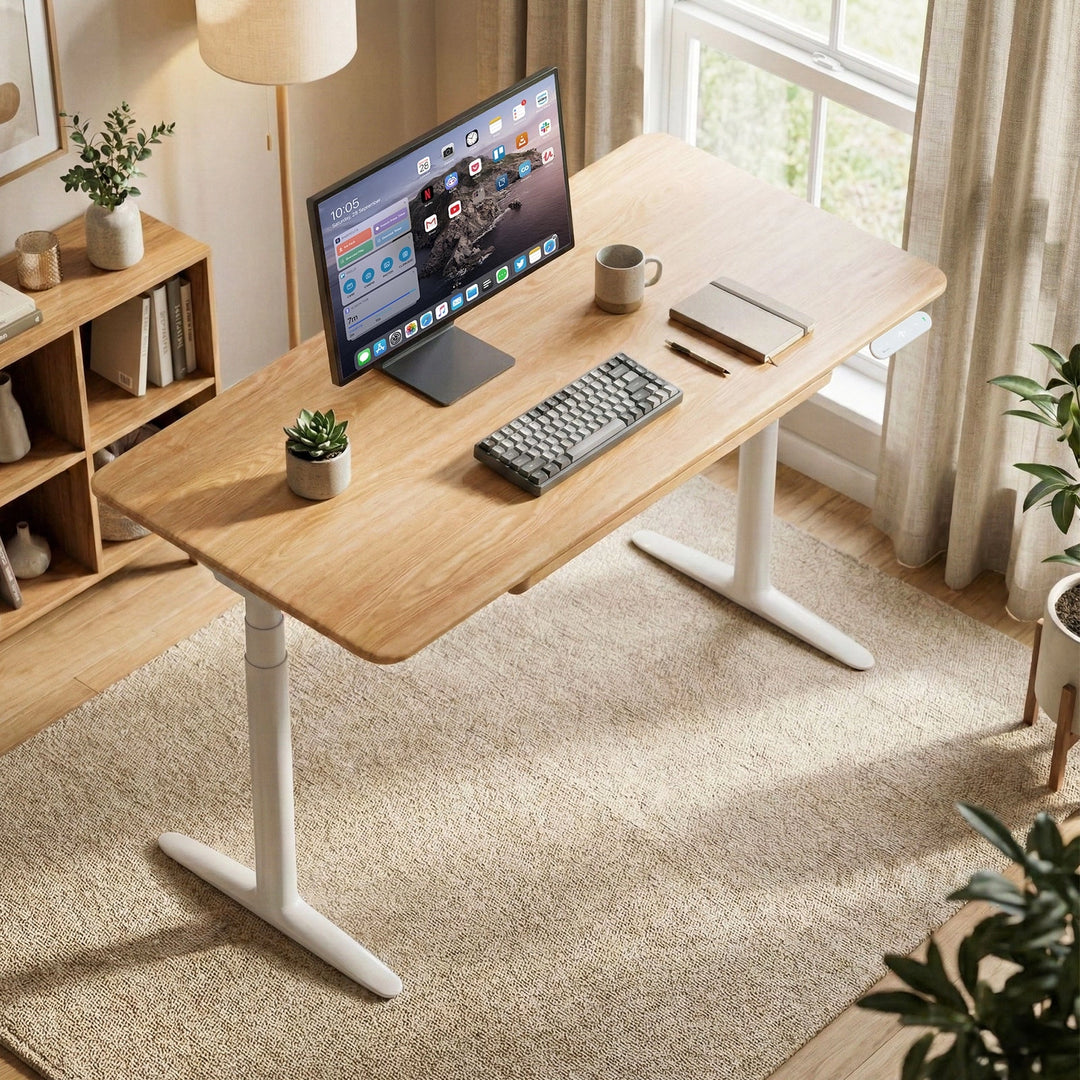 Atom Pro Ash Hardwood Home Office Stand Up Desk