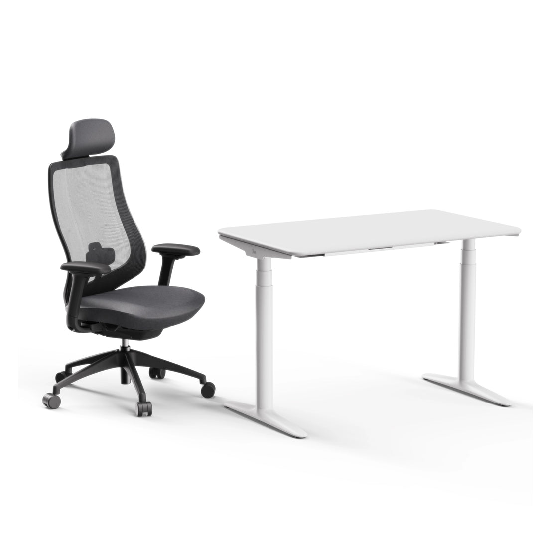 Atom Standing Desk And Newton Ergonomic Chair Set