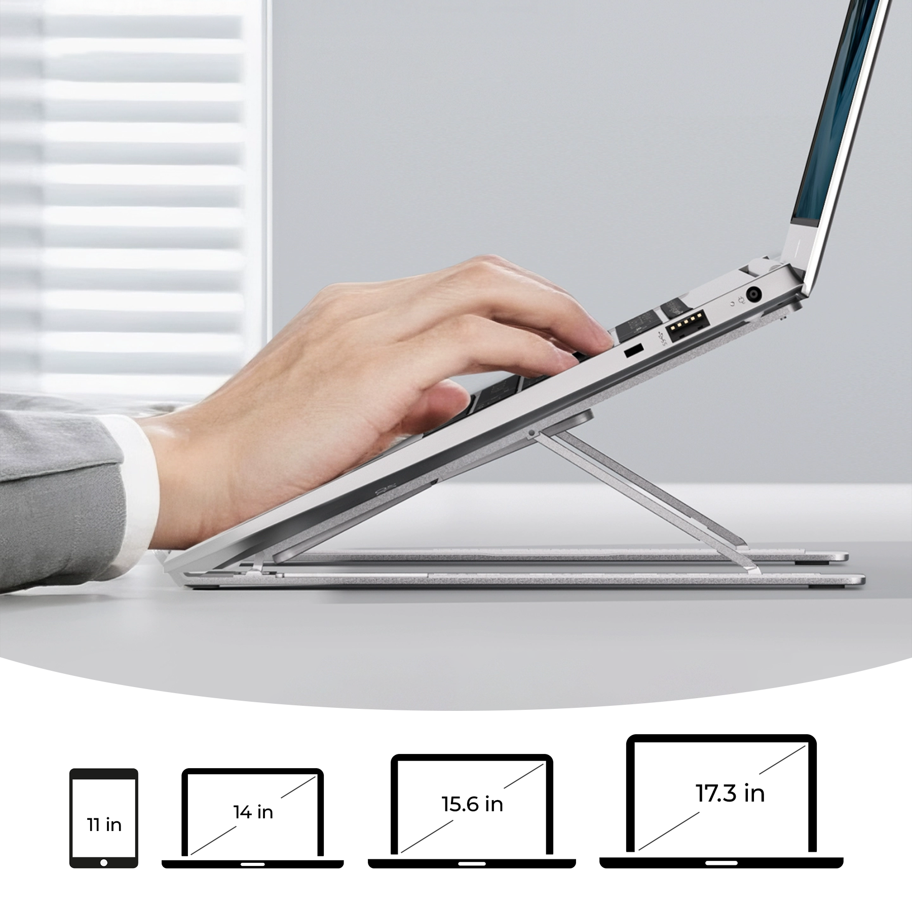 Foldable Portable Aluminium Laptop Stand Travel Holder