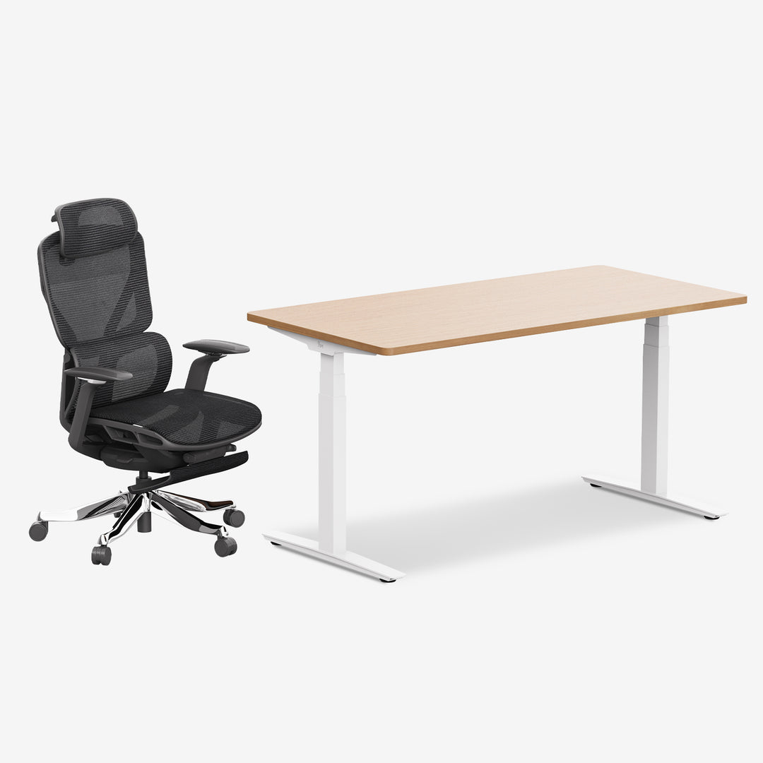 Classic Pesk Standing Desk and Galileo Chair Set