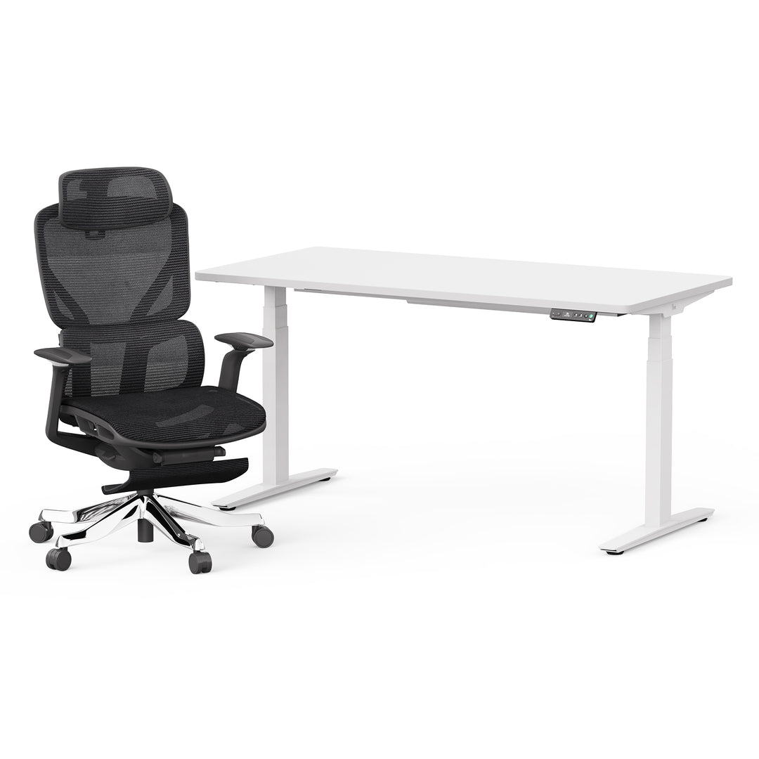 Classic Pesk Standing Desk and Galileo Chair Set