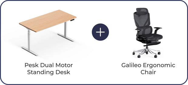 Pesk Desk + Galileo Ergonomic Chair