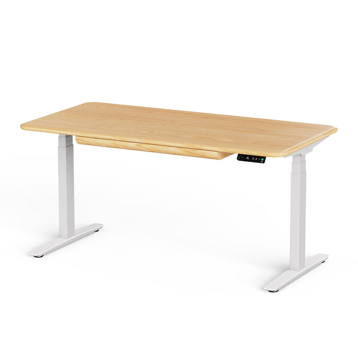 Pesk Pro Walnut Hardwood Dual Electric Standing Desk