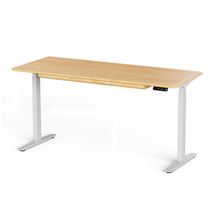 Pesk Pro Walnut Hardwood Dual Electric Standing Desk