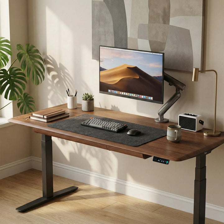 Pesk Pro Hardwood Home Office Electric Standing Desk