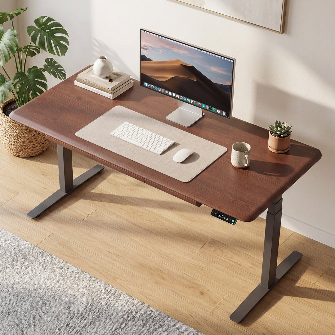 Pesk Pro Hardwood Home Office Electric Standing Desk