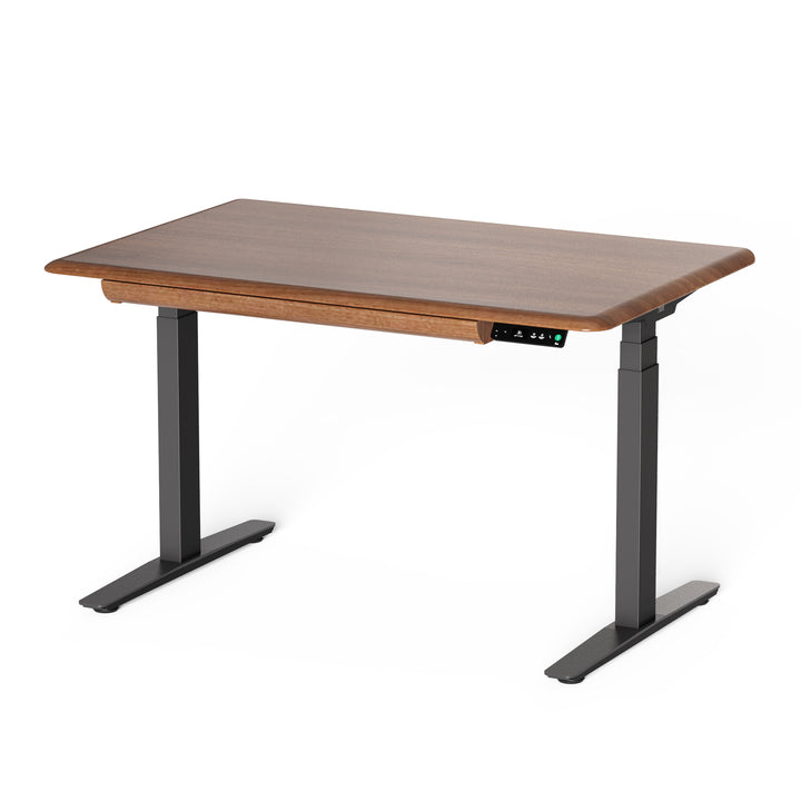 Pesk Pro Walnut Hardwood Dual Electric Standing Desk