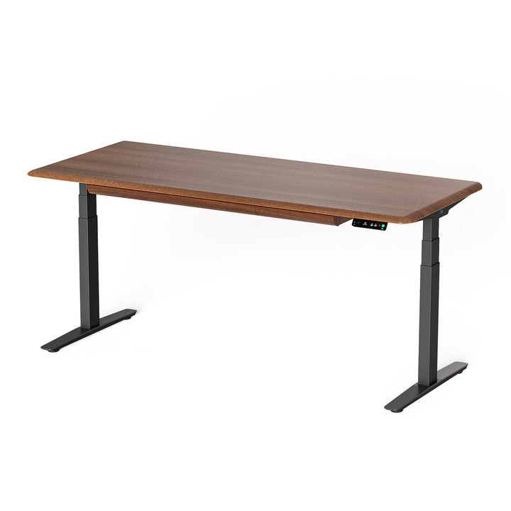 Pesk Pro Walnut Hardwood Dual Electric Standing Desk