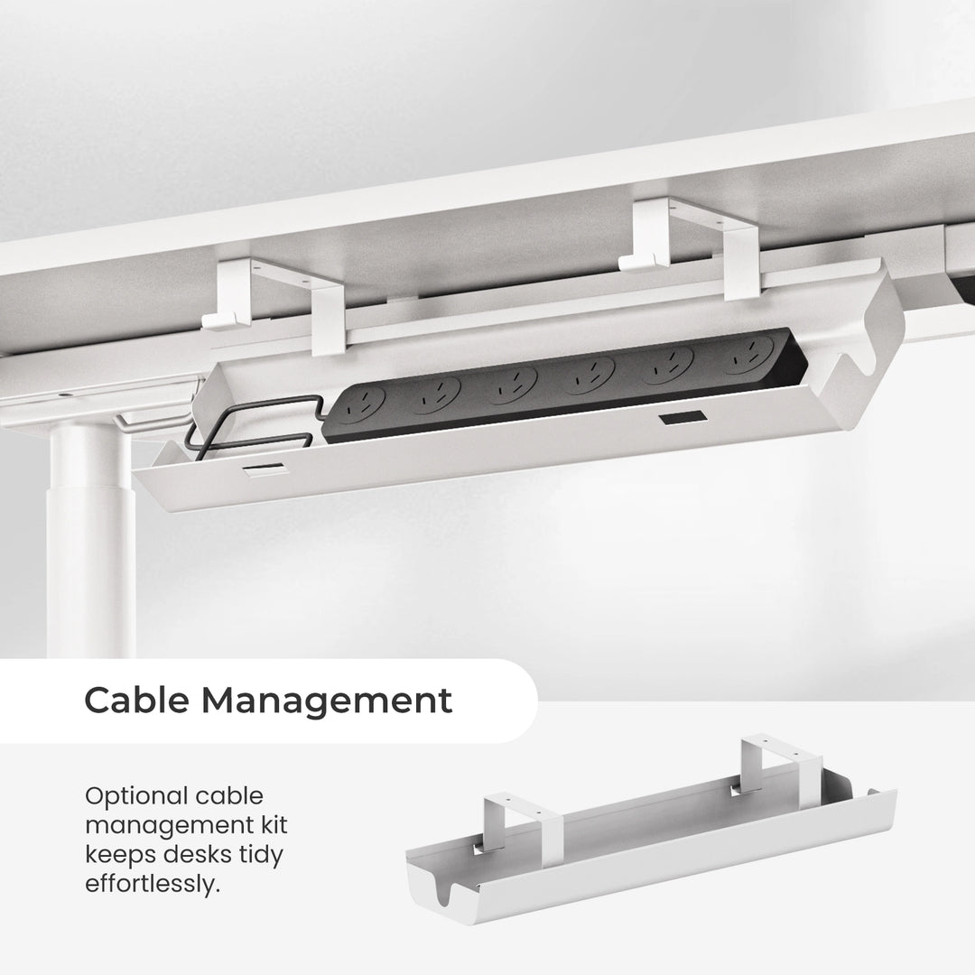 Robin melamine dual motor standing desk cable management