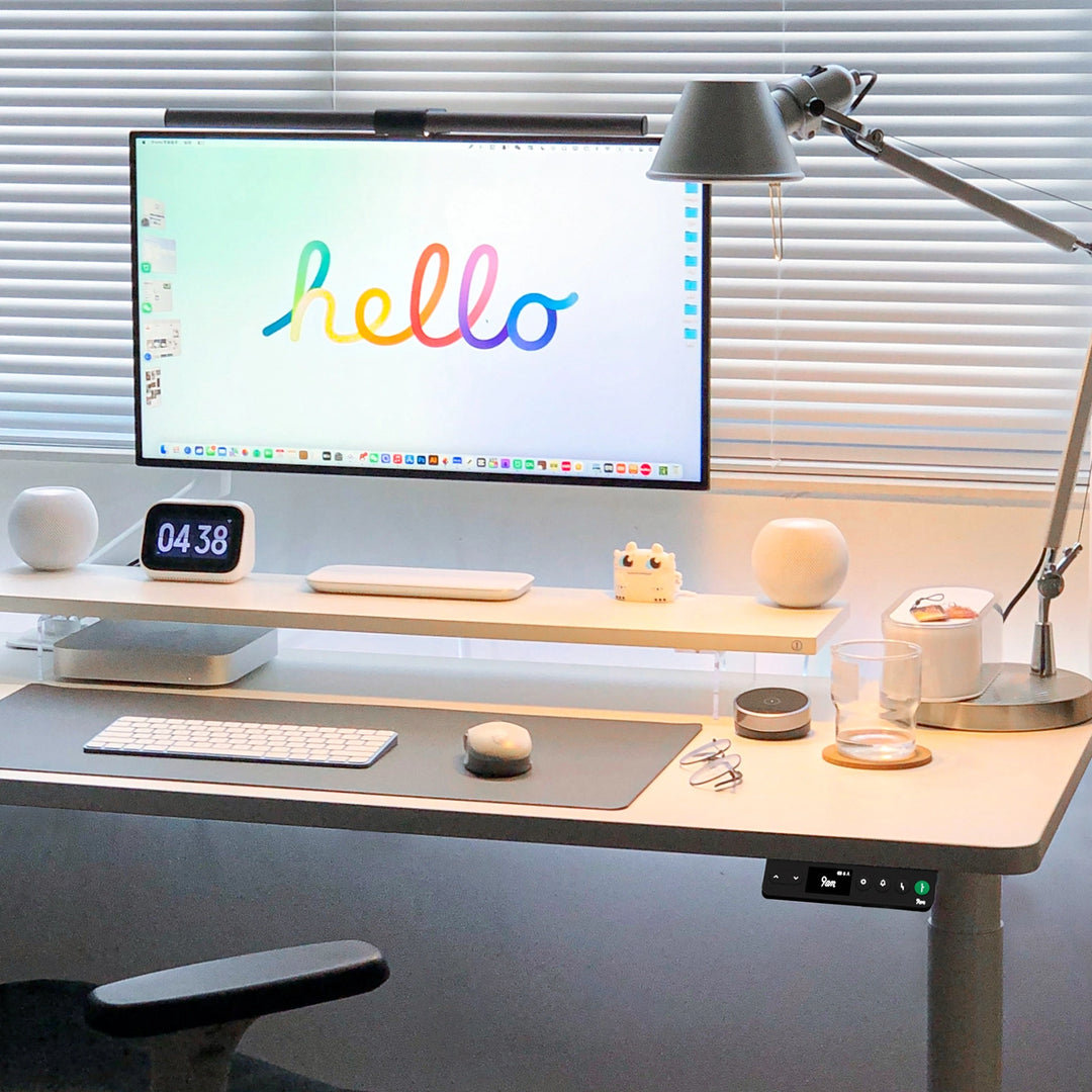 Robin Sit Stand Desk with Monitor Setup and Smart Health Controller