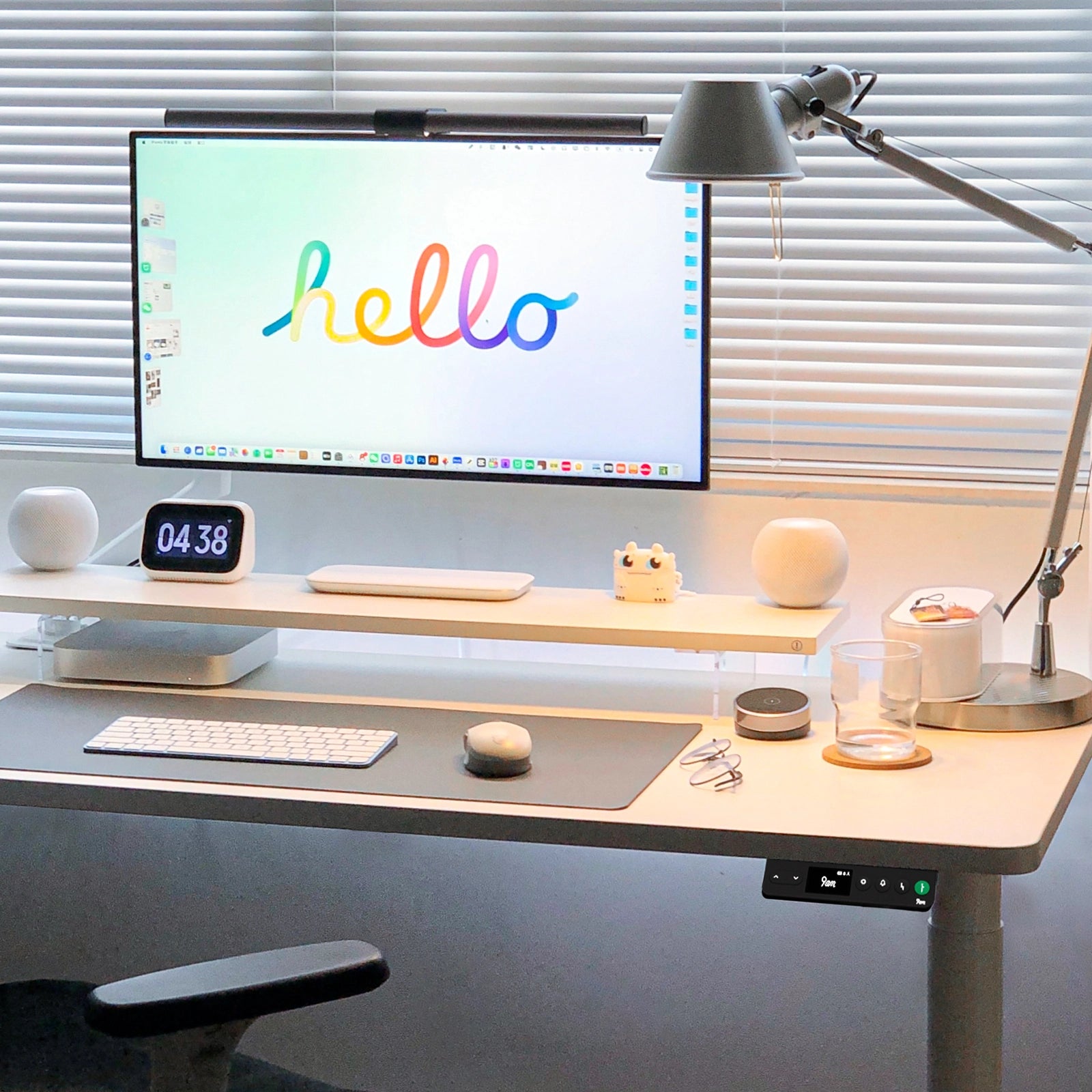 Robin Sit Stand Desk with Monitor Setup and Smart Health Controller