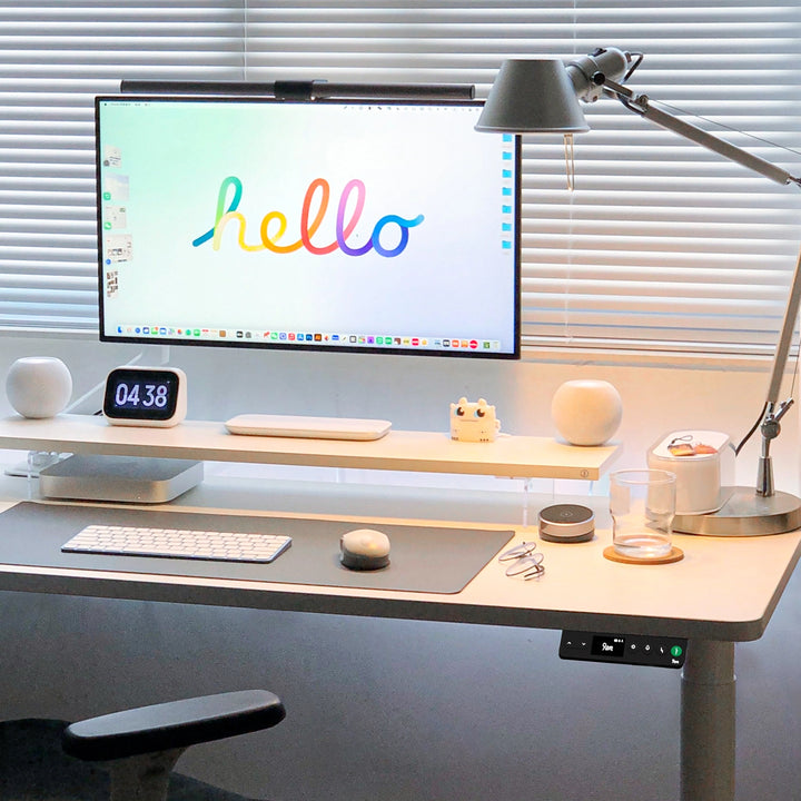 Robin Sit Stand Desk with Monitor Setup and Smart Health Controller