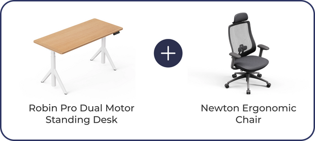 Robin Pro Desk + Newton Ergonomic Chair