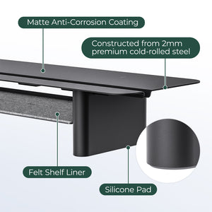 Two-Tier Metal Computer Monitor Riser Desk Organizer