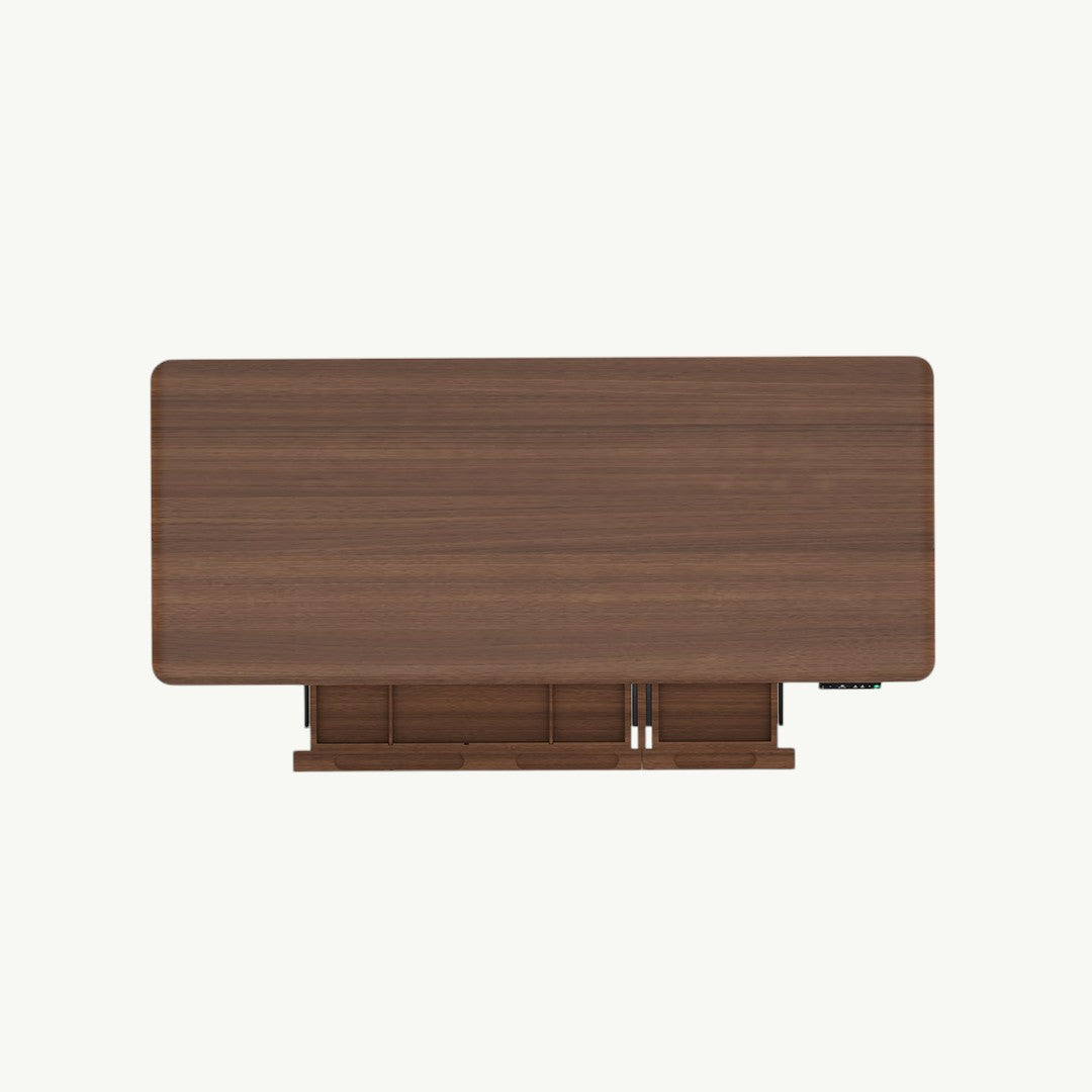 Pesk Pro Walnut Hardwood Dual Electric Standing Desk